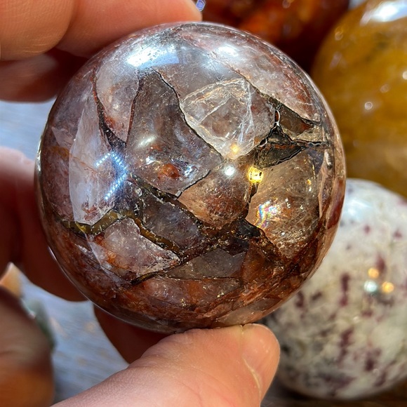 🔥SALE🔥 Fire Quartz Crystal Sphere! - Picture 4 of 9